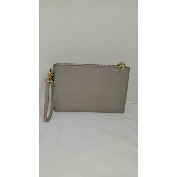 Dagne Dover Essentials Canvas Pale Gray Clutch Wallet Missing Crossbody Strap - Picture 1 of 7